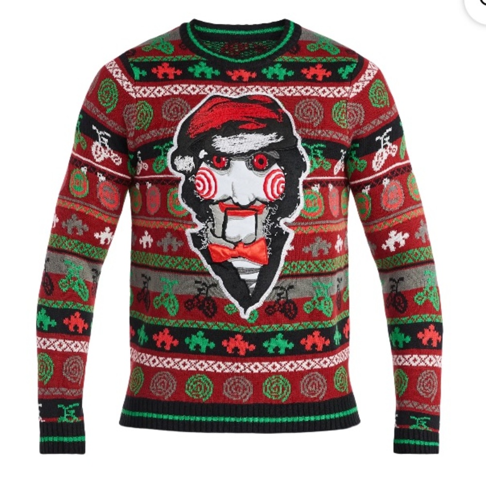 Saw Men’s Billy The Puppet Christmas Sweater